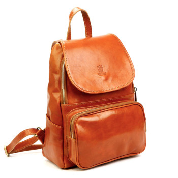 Dámsky kožený batoh Florence hnedý (KZ56637) 11l